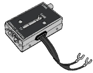 connect a Commodore 64 to a television via switchbox